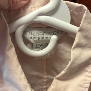 Petite Sophisticate Cream Blouse Size 4